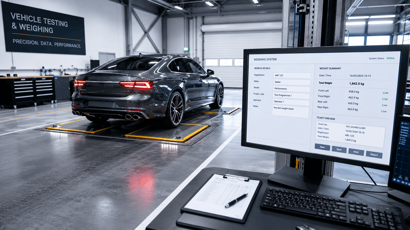 car on weighing software